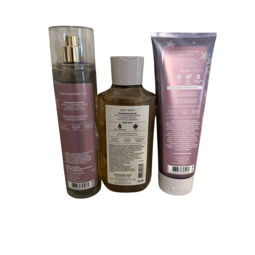 Bath & Body Works Snowflakes & Cashmere Women's Gift Set 3 Pc - Picture 2 of 2